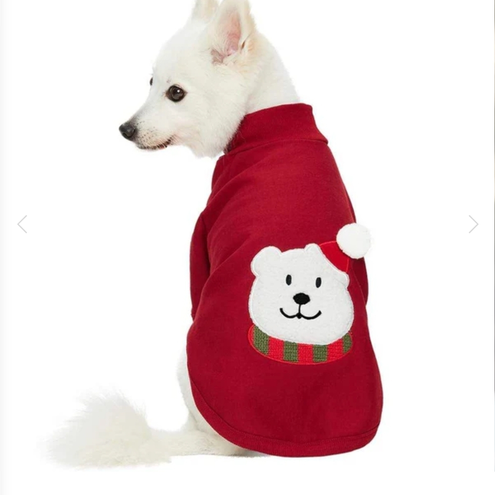 NWT Blueberry Pet Festive Bear Dog Sweatshirt
